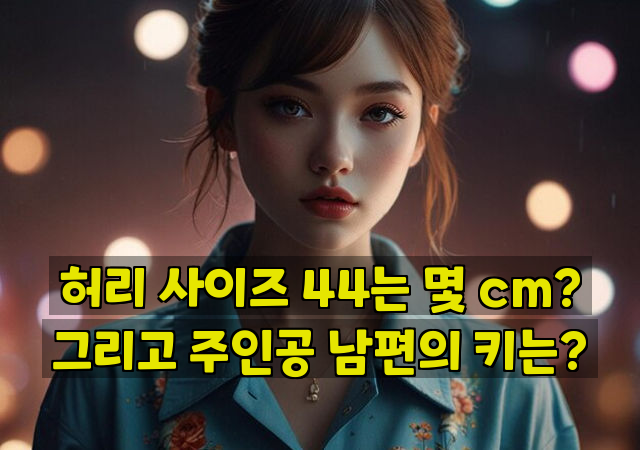 허리 사이즈 44는 몇 cm? 그리고 주인공 남편의 키는?